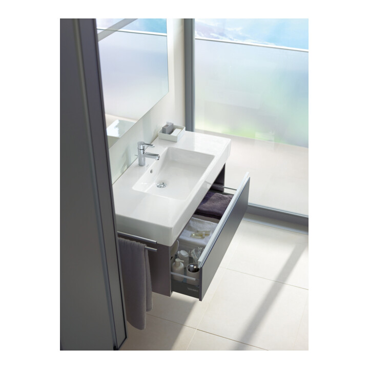 Duravit Meuble sous-lavabo Ketho 100x45,5 cm, graphite mat, 2 tiroirs, suspendu