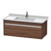 Duravit Meuble sous-lavabo Ketho 100x45,5 cm, noyer foncé, 1 tiroir, suspendu