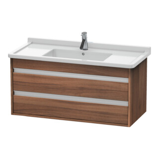 Duravit Meuble sous lavabo Ketho 100x45,5 cm, noyer naturel, 2 tiroirs, suspendu