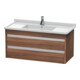 Duravit Meuble sous lavabo Ketho 100x45,5 cm, noyer naturel, 2 tiroirs, suspendu-1