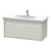Duravit Meuble sous-lavabo Ketho 100x45,5 cm, Taupe, 2 tiroirs, suspendu-1