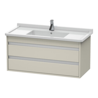 Duravit Meuble sous-lavabo Ketho 100x45,5 cm, Taupe, 2 tiroirs, suspendu