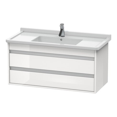 Duravit Meuble sous-lavabo Ketho 100x45,5 cm, Taupe, 2 tiroirs, suspendu
