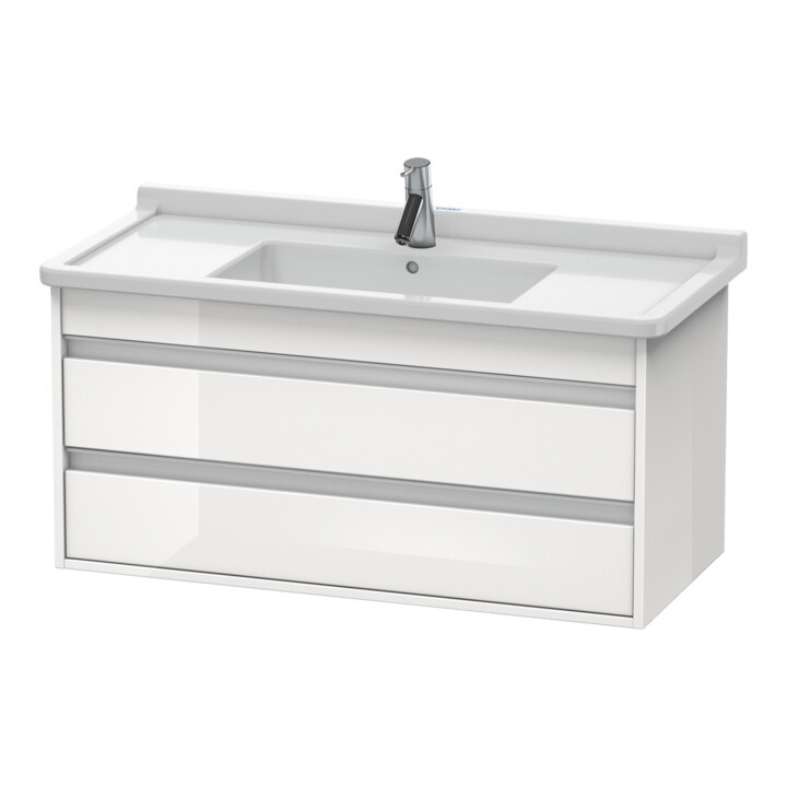 Duravit Meuble sous-lavabo Ketho 100x45,5 cm, Taupe, 2 tiroirs, suspendu