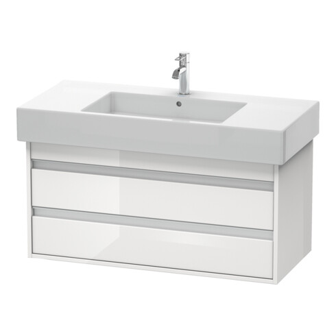 Duravit Meuble sous-lavabo Ketho 100x45,5 cm, Taupe, 2 tiroirs, suspendu