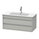 Duravit Meuble sous lavabo Ketho 100x47,5 cm, béton gris, 2 tiroirs, suspendu-1