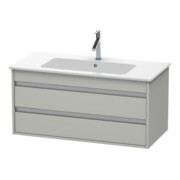 Duravit Meuble sous lavabo Ketho 100x47,5 cm, béton gris, 2 tiroirs, suspendu