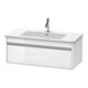 Duravit Meuble sous lavabo Ketho 100x47,5 cm, blanc brillant, 1 tiroir, suspendu