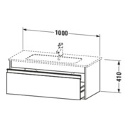 Duravit Meuble sous-lavabo Ketho 100x47,5 cm, blanc œuf, 1 tiroir, suspendu-4