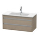 Duravit Meuble sous lavabo Ketho 100x47,5 cm, chêne clair, 2 tiroirs, suspendu-1