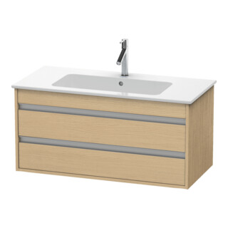 Duravit Meuble sous-lavabo Ketho 100x47,5 cm, chêne naturel, 2 tiroirs, suspendu