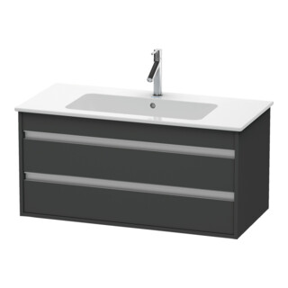 Duravit Meuble sous-lavabo Ketho 100x47,5 cm, graphite mat, 2 tiroirs, suspendu