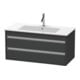 Duravit Meuble sous-lavabo Ketho 100x47,5 cm, graphite mat, 2 tiroirs, suspendu-1