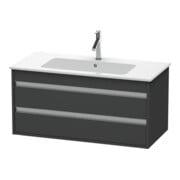 Duravit Meuble sous-lavabo Ketho 100x47,5 cm, graphite mat, 2 tiroirs, suspendu