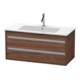 Duravit Meuble sous-lavabo Ketho 100x47,5 cm, noyer foncé, 2 tiroirs, suspendu-1