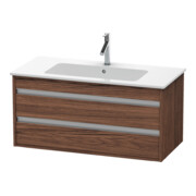 Duravit Meuble sous-lavabo Ketho 100x47,5 cm, noyer foncé, 2 tiroirs, suspendu