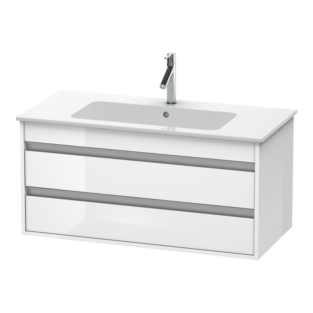 Duravit Meuble sous lavabo Ketho 100x47,5 cm, noyer naturel, 2 tiroirs, suspendu