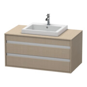 Duravit Meuble sous-lavabo Ketho 100x55 cm, beige, lavabo encastré moyen, 2 tiroirs-1
