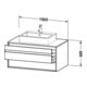 Duravit Meuble sous lavabo Ketho 100x55 cm, bg m, f AWT milieu, 2 tiroirs-4