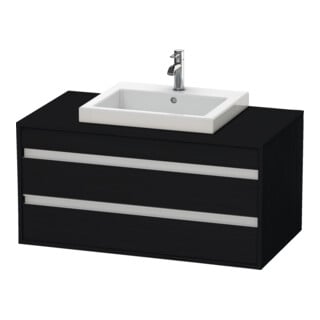 Duravit Meuble sous-lavabo Ketho 100x55 cm, blanc, lavabo encastré milieu, 2 tiroirs