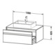 Duravit Meuble sous-lavabo Ketho 100x55 cm, blanc mat, 1 tiroir, suspendu
