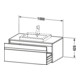 Duravit Meuble sous-lavabo Ketho 100x55 cm, blanc mat, 1 tiroir, suspendu