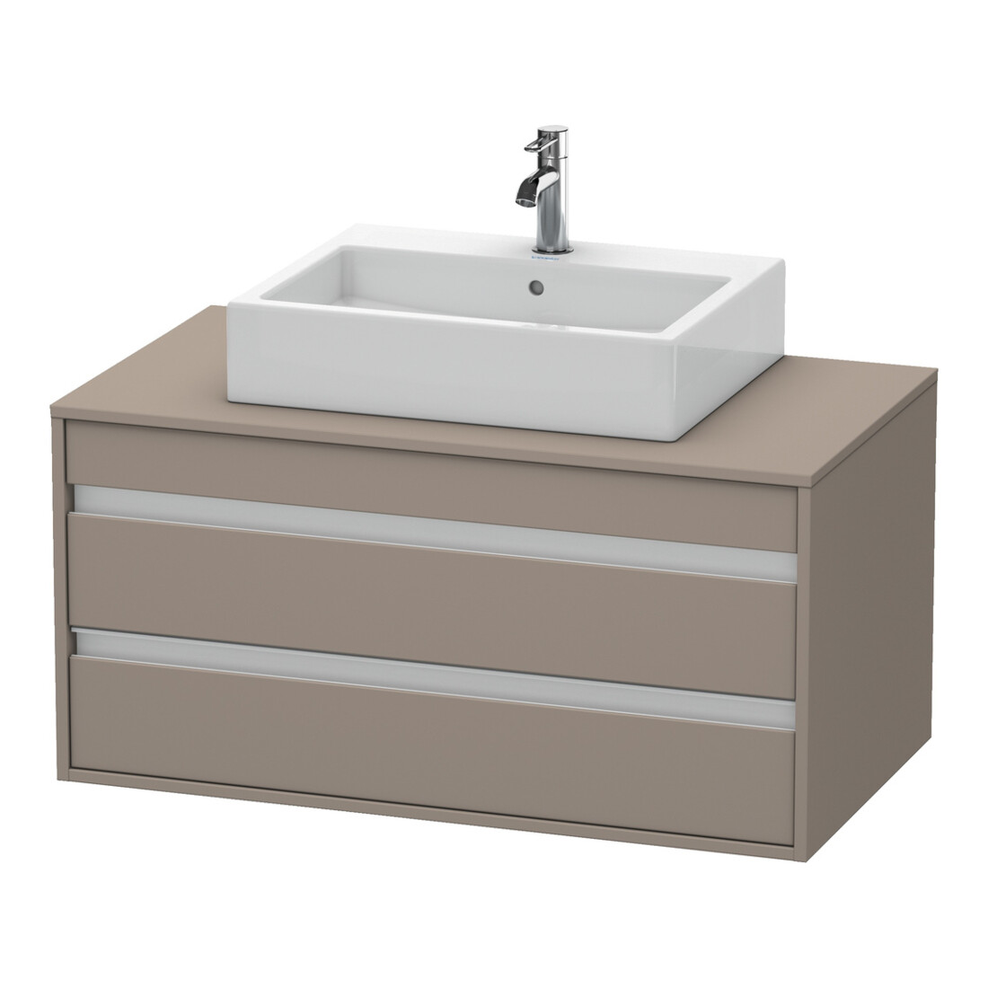 Duravit Meuble sous-lavabo Ketho 100x55 cm, blanc mat, 2 tiroirs, AWT milieu