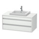 Duravit Meuble sous-lavabo Ketho 100x55 cm, blanc mat, lavabo encastré moyen, 2 tiroirs-1