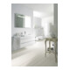 Duravit Meuble sous-lavabo Ketho 100x55 cm, blanc mat, lavabo encastré moyen, 2 tiroirs