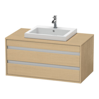 Duravit Meuble sous-lavabo Ketho 100x55 cm, E N, pour lavabo encastré milieu, 2 tiroirs
