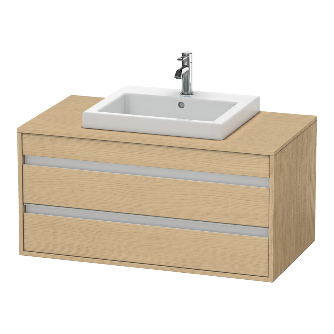 Duravit Meuble sous-lavabo Ketho 100x55 cm, E N, pour lavabo encastré milieu, 2 tiroirs