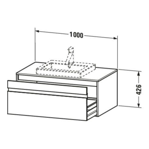 Duravit Meuble sous lavabo Ketho 100x55 cm, E s, f EWT m, 1 tiroir, suspendu