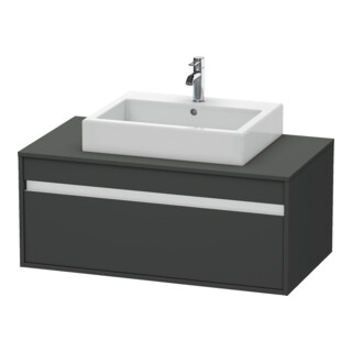 Duravit Meuble sous-lavabo Ketho 100x55 cm, gris mat, avec AWT, 1 tiroir, suspendu