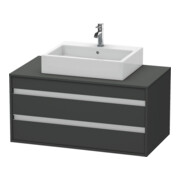 Duravit Meuble sous-lavabo Ketho 100x55 cm, gris mat, avec AWT central, 2 tiroirs