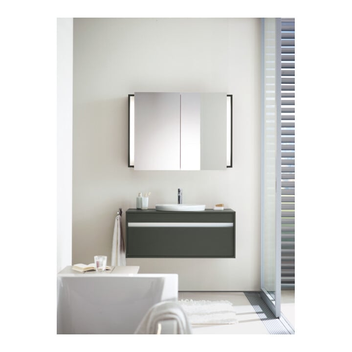 Duravit Meuble sous lavabo Ketho 100x55 cm, gris mat, f EWT m, 1 tiroir, suspendu