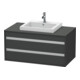 Duravit Meuble sous lavabo Ketho 100x55 cm, gris mat, pour lavabo encastré, 2 tiroirs-1
