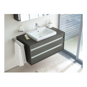 Duravit Meuble sous lavabo Ketho 100x55 cm, gris mat, pour lavabo encastré, 2 tiroirs-3