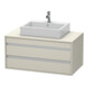 Duravit Meuble sous lavabo Ketho 100x55 cm, H, pour AWT central, 2 tiroirs-1