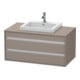 Duravit Meuble sous lavabo Ketho 100x55 cm, montage mural, 2 tiroirs, lavabo encastré moyen-1