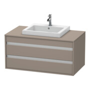 Duravit Meuble sous lavabo Ketho 100x55 cm, montage mural, 2 tiroirs, lavabo encastré moyen