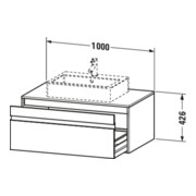 Duravit Meuble sous-lavabo Ketho 100x55 cm, N N, f AWT m, 1 tiroir, suspendu-4