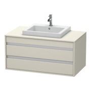 Duravit Meuble sous-lavabo Ketho 100x55 cm, Taupe, pour lavabo encastré, 2 tiroirs