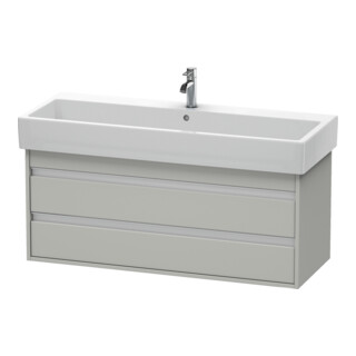 Duravit Meuble sous-lavabo Ketho 115x44 cm, béton gris, 2 tiroirs, suspendu