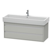 Duravit Meuble sous-lavabo Ketho 115x44 cm, béton gris, 2 tiroirs, suspendu