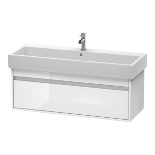 Duravit Meuble sous lavabo Ketho 115x44 cm, blanc brillant, 1 tiroir, suspendu