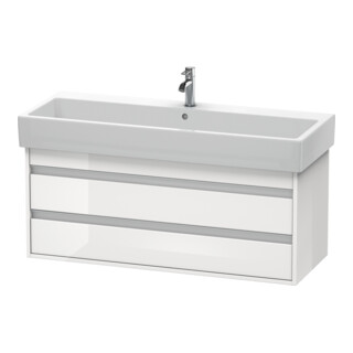 Duravit Meuble sous lavabo Ketho 115x44 cm, blanc brillant, 2 tiroirs, suspendu