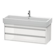Duravit Meuble sous lavabo Ketho 115x44 cm, blanc brillant, 2 tiroirs, suspendu