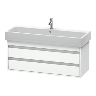 Duravit Meuble sous lavabo Ketho 115x44 cm, blanc mat, 2 tiroirs, suspendu