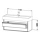 Duravit Meuble sous-lavabo Ketho 115x44 cm, blanc mat, 2 tiroirs, suspendu