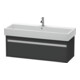 Duravit Meuble sous lavabo Ketho 115x44 cm, graphite mat, 1 tiroir, suspendu-1